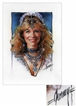 Steven Chorney Painting From Indiana Jones and the Temple of Doom of Kate Capshaw -- Published in the Indiana Jones Topps Collector Cards Series